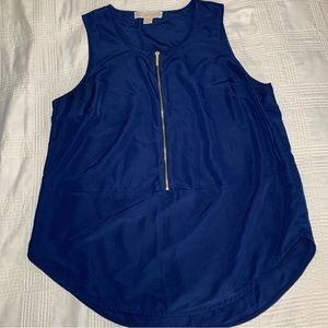 Micheal Kors Navy Top with Gold Zipper